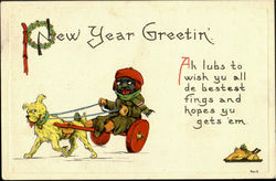 New Year Greetings Postcard