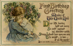 First Birthday Greeting Postcard