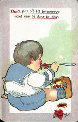 Eating Jam Postcard