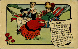 Spooning in a Hammock Postcard