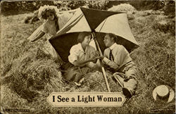 I See A Light Woman Postcard