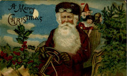 A Merry Christmas Santa Claus Postcard Postcard