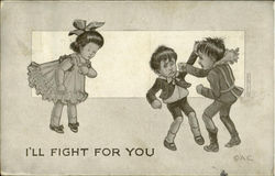 I'll Fight For You Children Postcard Postcard