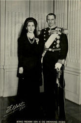 Kong Frederic Den Ix Og Dronning Ingrid Royalty Postcard Postcard