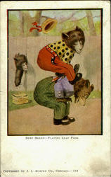 Busy Bears - Playing Leap Frog Postcard Postcard