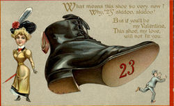 23 skidoo shoe Postcard