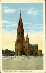 St. Anthony's Church New Bedford, MA Postcard Postcard