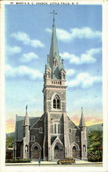 St. Mary's R. C. Church Little Falls, NY Postcard Postcard