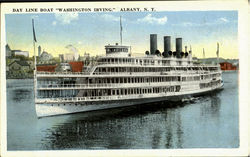 Day Line Boat Washington Irving Albany, NY Postcard Postcard