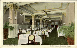 Dining Room Hotel Brazos Houston, TX Postcard Postcard