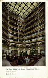 The Onyx Lobby The Brown Palace Hotel Postcard