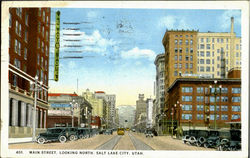 Main Street, Looking North Postcard