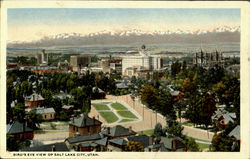 Bird's Eye View Of Salt Lake City Utah Postcard Postcard