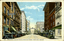 Broadway Looking South From Oak Street Postcard