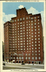 Allerton Club Residence, E 13th St. Chester Ave. Cleveland, OH Postcard Postcard