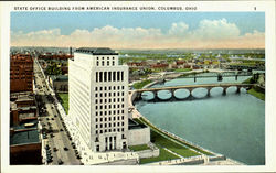 State Office Building From American Insurance Union Columbus, OH Postcard Postcard