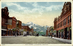 Main Street Livingston, MT Postcard Postcard