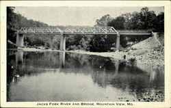 Jack Fork River And Bridge Postcard