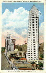 Foshay Tower Looking North, Marquette Ave. Postcard