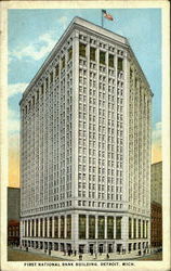 First National Bank Building Detroit, MI Postcard Postcard