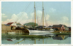 Lumber Schooner At Wharf Postcard