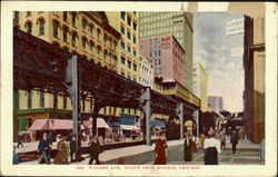 Wabash Ave.,, North from Monroe Postcard