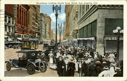 Broadway Looking South From Sixth Postcard