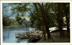 Scene On Cottonwood River Emporia, KS Postcard Postcard