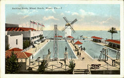 Bathing Pools, Miami Beach Florida Postcard Postcard