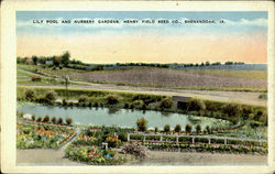 Lily Pond And Nursery Gardens Shenandoah, IA Postcard Postcard