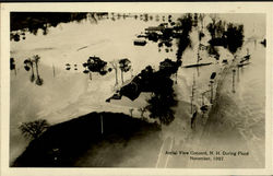 Aerial View Concord During Flood New Hampshire Postcard Postcard