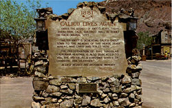 Calico Ghost Town Commemorative Monument Yermo, CA Postcard Postcard