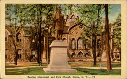 Beecher Monument And Park Church Postcard