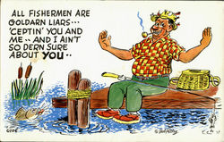 All Fishermen are Liars Postcard