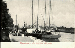 Fiumicino La Banchina Del Porto Italy Postcard Postcard