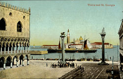 Venice And St. Gerogio Italy Postcard Postcard