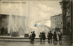 Piazza Cavour Vasca Firenze, Italy Postcard Postcard