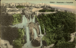 Panorama E Cascatelle Tivoli, Italy Postcard Postcard