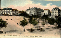 Saint Nazaire La Place Marceau, Morceau Square France Postcard Postcard