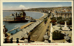 Promenade Des Anglai et Ie Paris De La Jettee Postcard