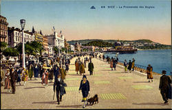 La Promenado Des Anglais Nice, France Postcard Postcard