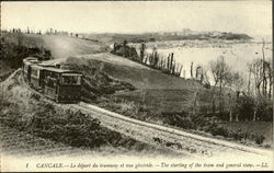 The StartingOf The Tram And General View Postcard