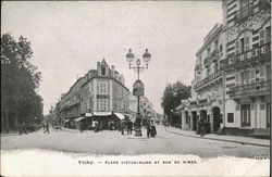 Place Victor Hugo Et Rue De Nimes Vichy, France Postcard Postcard