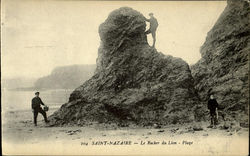 Saint Nazaire Le Rocher Du Lion Plage Postcard