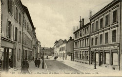 Carnot Street And The Station Luneville, France Postcard Postcard