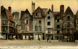 Vieilles Maisons Tours, France Postcard Postcard