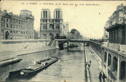 Petit Bras De La Seine Pris Du Pont Saint Michel Paris, France Postcard Postcard