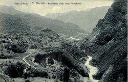 Valle D'Aosta S. Vincent Panorama Visto Verso Montjovet Postcard