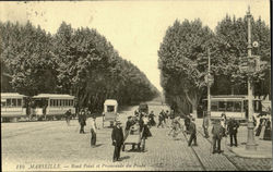 Round Point Et Promenade Du Prado Marseille, France Postcard Postcard