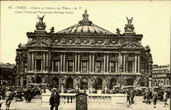 Opera House And Metropolitan Railway Station Postcard